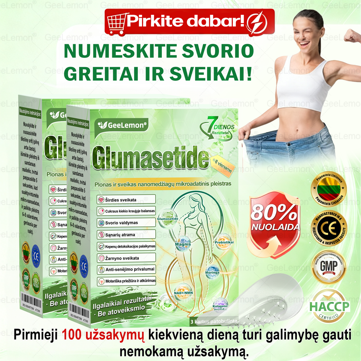 𝐆𝐞𝐞𝐋𝐞𝐦𝐨𝐧®🎁 Liko tik 5 pakuotės!Gaukite papildomą 50 % nuolaidą!✨Pradėkite savo sveikesnio gyvenimo būdo kelionę jau šiandien!