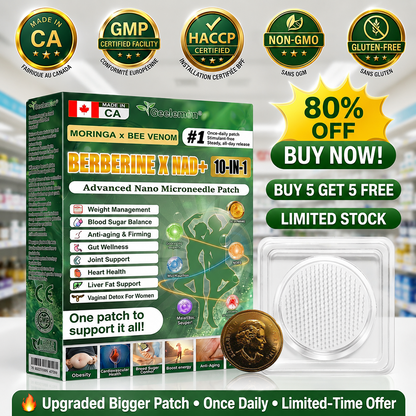 🇨🇦 𝑶𝒇𝒇𝒊𝒄𝒊𝒂𝒍 𝑺𝒕𝒐𝒓𝒆 | 🧑‍⚕️🩺 𝐆𝐞𝐞𝐋𝐞𝐦𝐨𝐧® Moringa · Berberine × NAD+ 𝟏𝟎-𝐢𝐧-𝟏 𝐀𝐝𝐯𝐚𝐧𝐜𝐞𝐝 𝐍𝐚𝐧𝐨 𝐌𝐢𝐜𝐫𝐨𝐧𝐞𝐞𝐝𝐥𝐞 𝐏𝐚𝐭𝐜𝐡